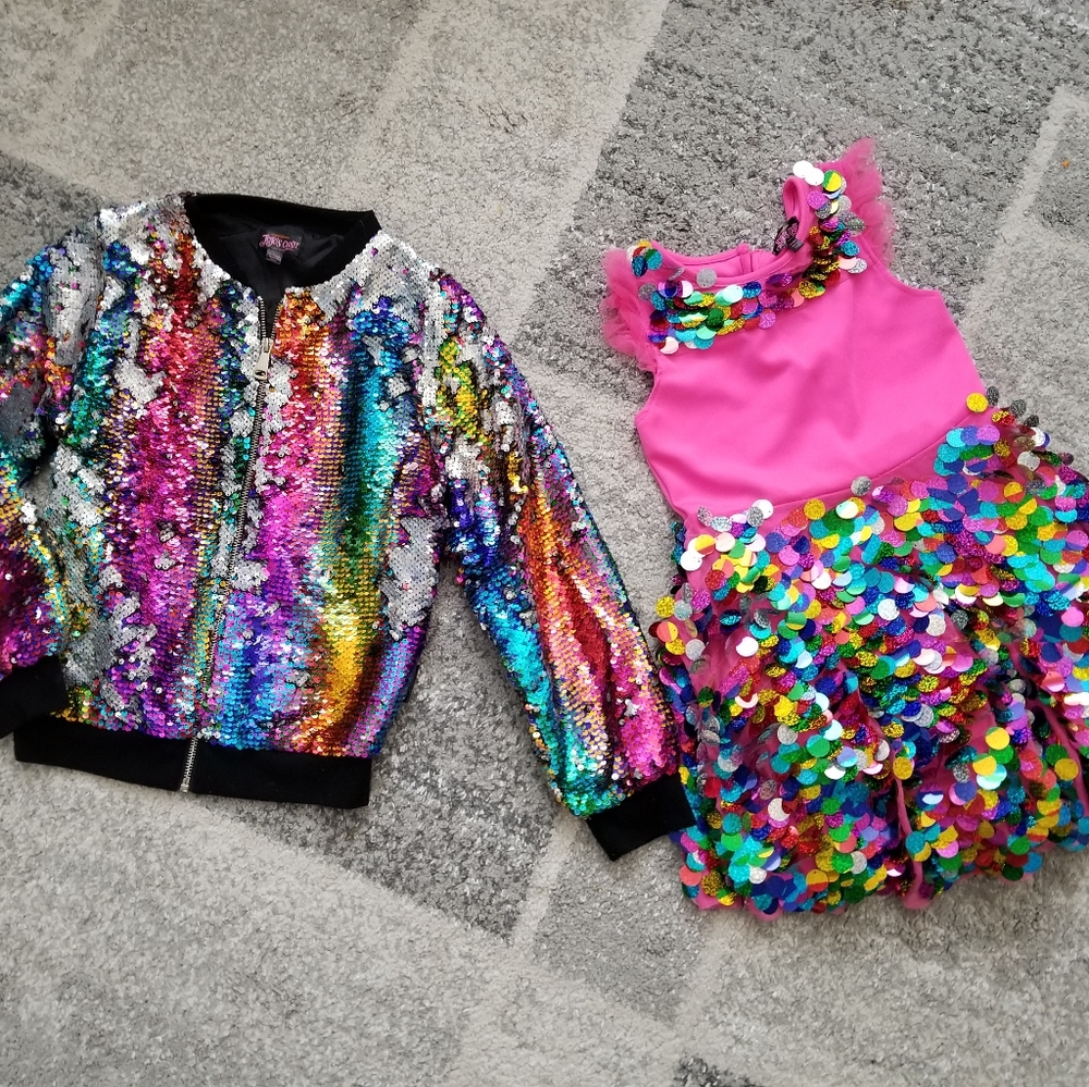 Girls jacket and dress $7 each